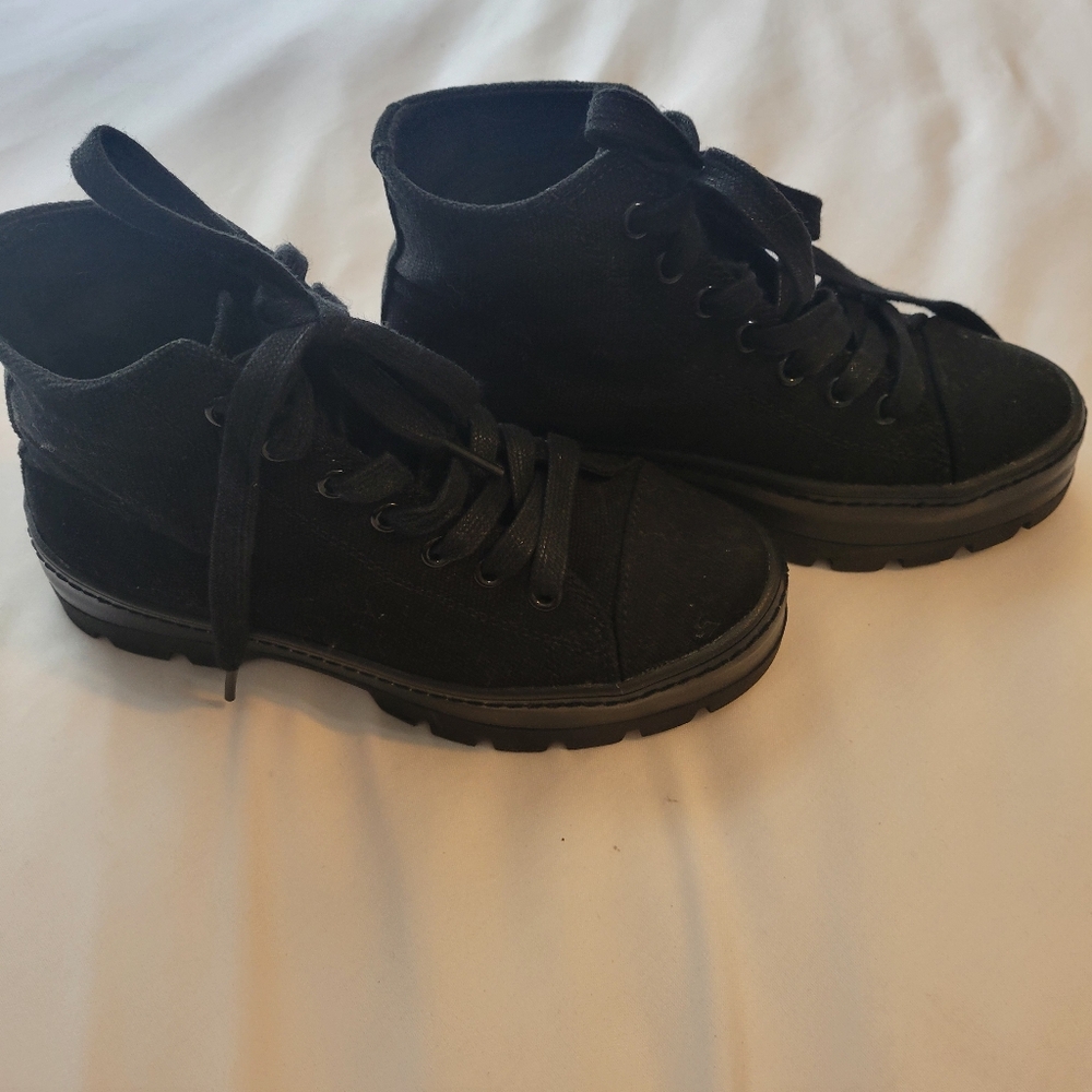 Madden Girl Black High-Top Sneakers